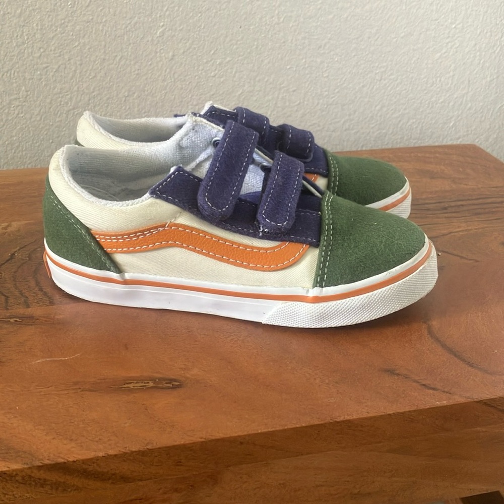 Vans Green and Orange Sneakers Vibrant Style Toddler Classics